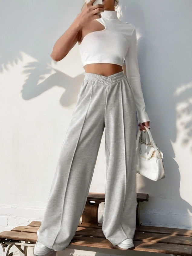 High Waist Wide Leg Sweatpants